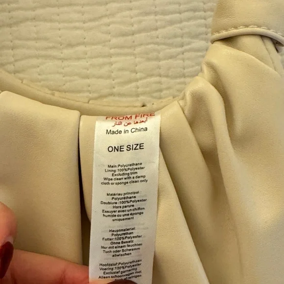 Elegant Cream Women's Bag - Picture 2 of 5